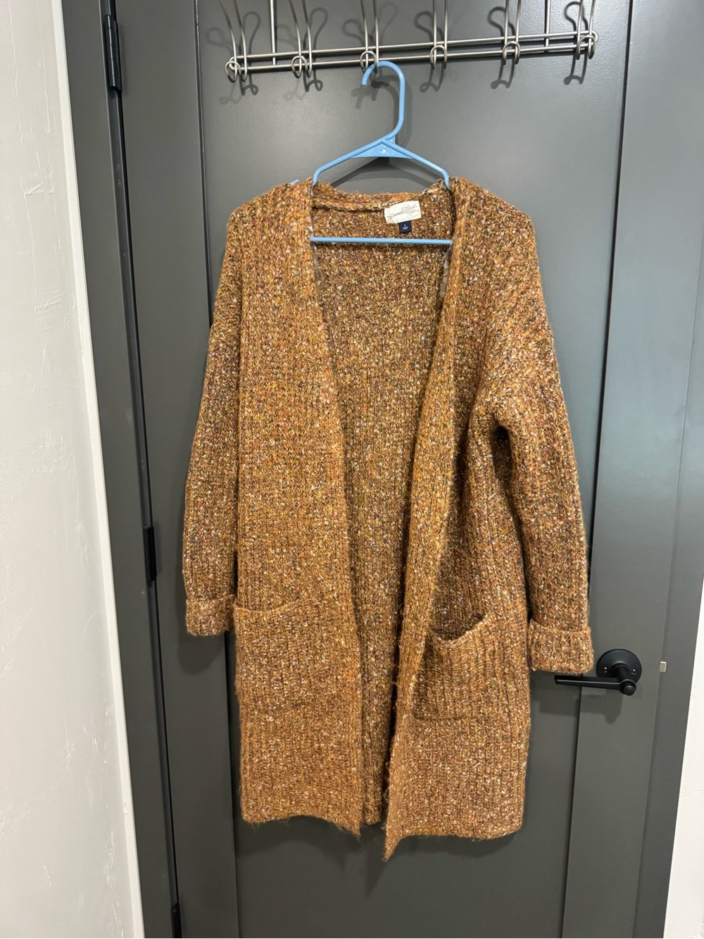 Universal Thread Open-Front Knit Cardigan in Rust Brown